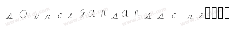 sourcehansanssc re字体转换